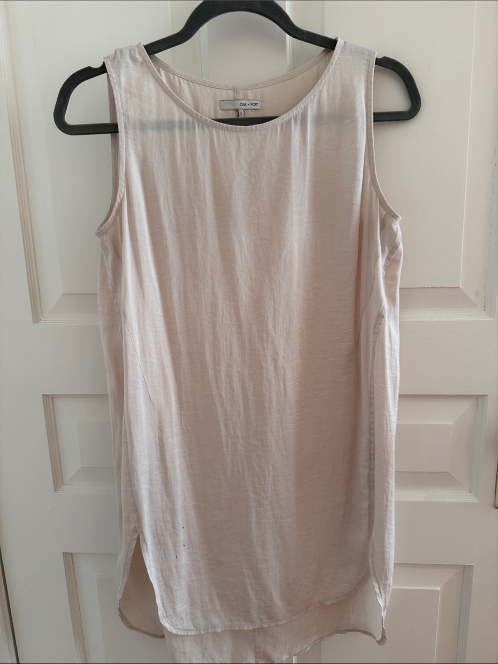 OAK + FORT Sleeveless Tunic in Light Blush